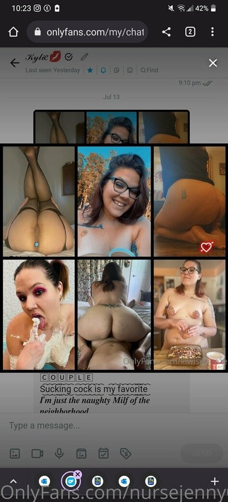 Naakte gelekte OnlyFans-foto van Nursejenny0069free