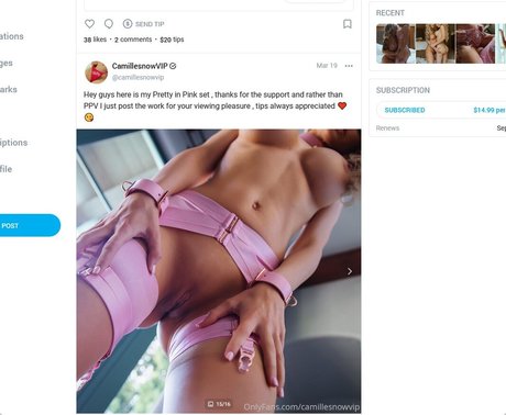 Naakte gelekte OnlyFans-foto van Camillesnowvip