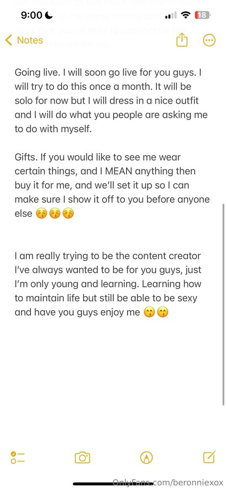 Naakte gelekte OnlyFans-foto van Beronniexox