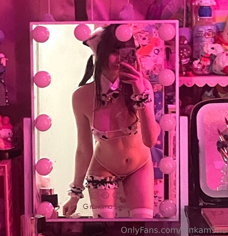 Naakte gelekte OnlyFans-foto van Pinkam3na