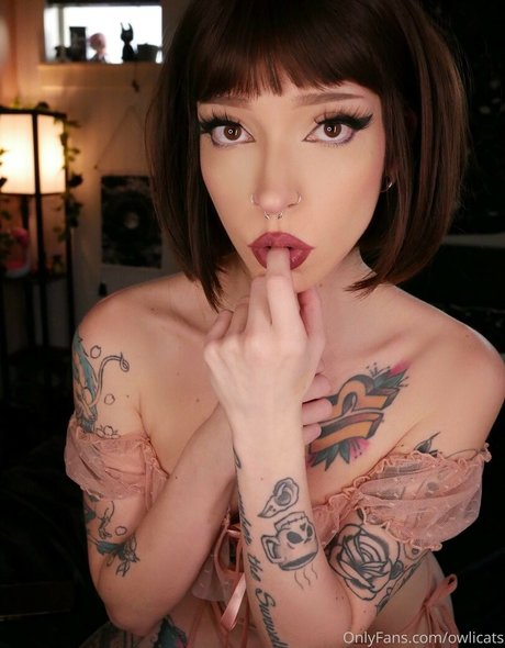 Naakte gelekte OnlyFans-foto van Owlicats