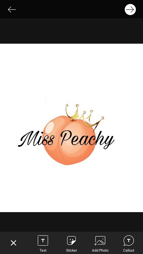 Naakte gelekte OnlyFans-foto van Miss Peachy