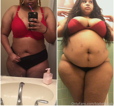 Naakte gelekte OnlyFans-foto van Bigbellyjudy