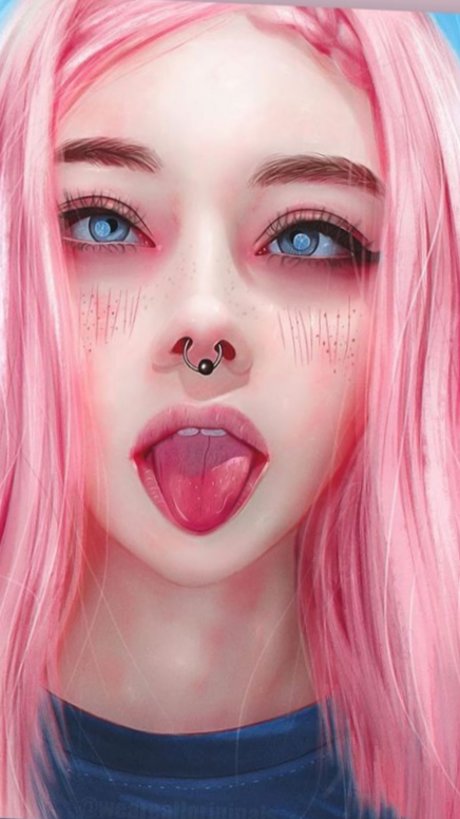 Naakte gelekte OnlyFans-foto van Cat Pink