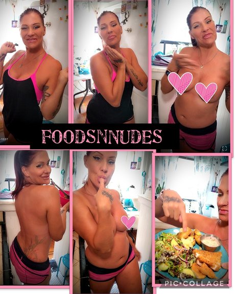 Naakte gelekte OnlyFans-foto van Foods N Nudes