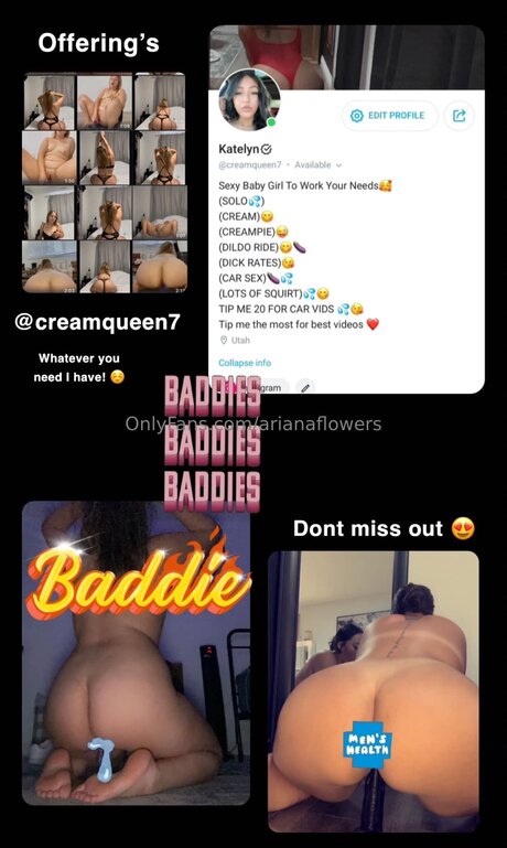 Naakte gelekte OnlyFans-foto van Arianaflowers