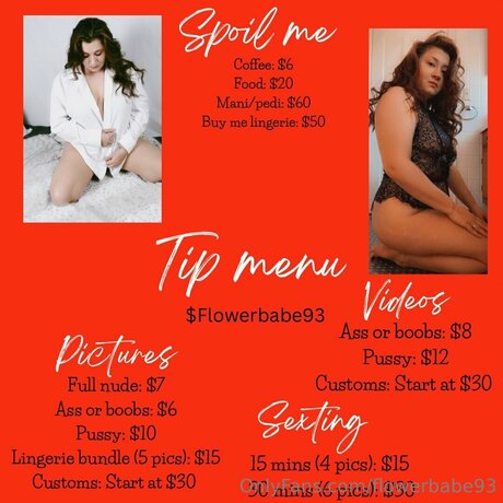 Naakte gelekte OnlyFans-foto van Flowerbabe93