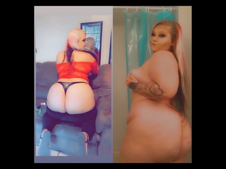 Naakte gelekte OnlyFans-foto van Bbw Bombshell