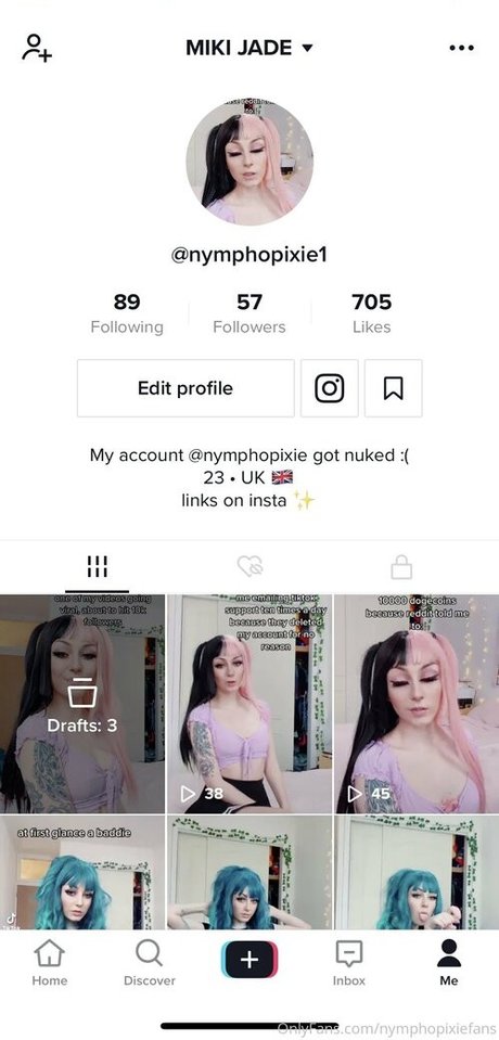 Naakte gelekte OnlyFans-foto van Nymphopixiefans
