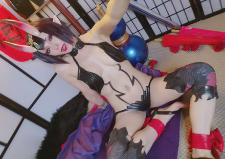 Naakte gelekte OnlyFans-foto van Shirokitsune