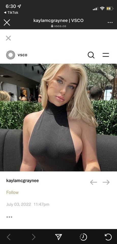 Naakte gelekte OnlyFans-foto van Kaylamcgraynee