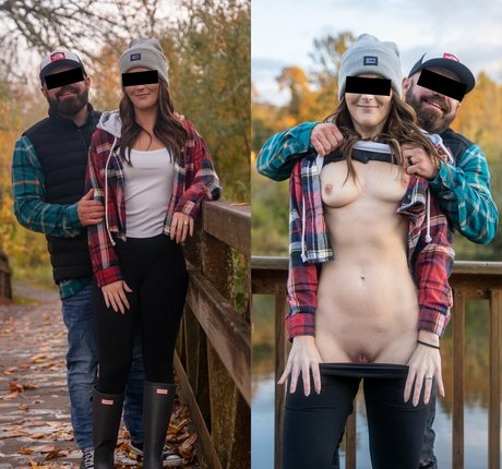 Naakte gelekte OnlyFans-foto van Freckledhotwife