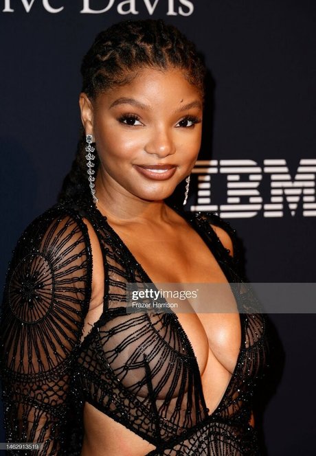 Naakte gelekte OnlyFans-foto van Halle Bailey