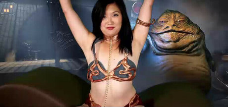 Naakte gelekte OnlyFans-foto van Slave Girl Leia Girls