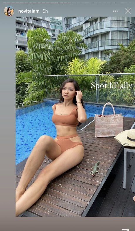 Naakte gelekte OnlyFans-foto van Novita Lam