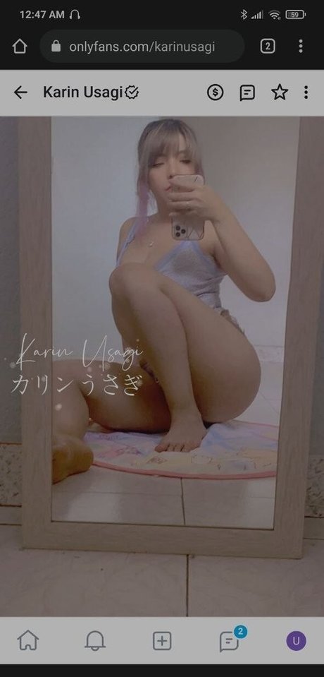 Naakte gelekte OnlyFans-foto van Karin Usagi