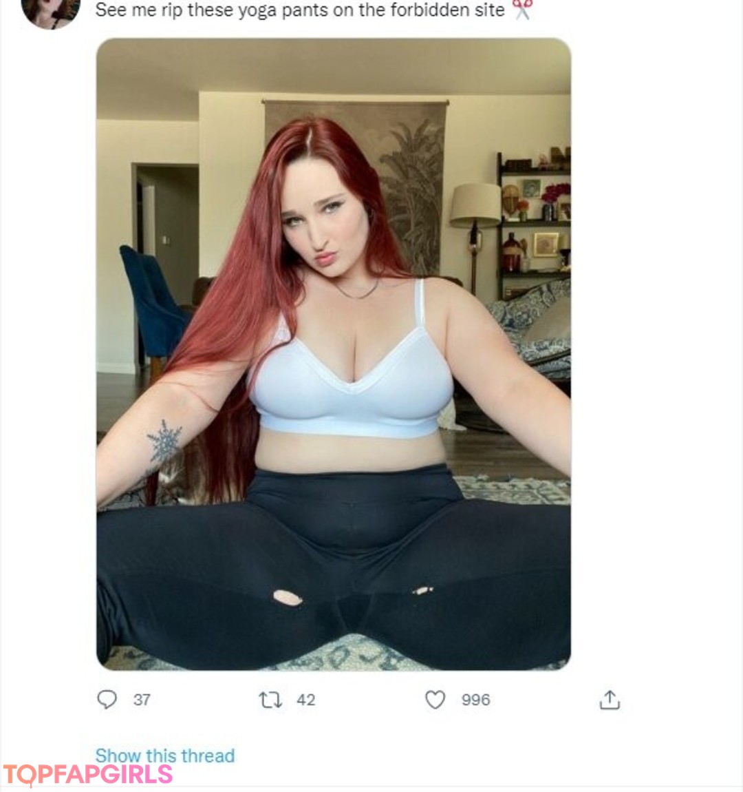 Naakte gelekte OnlyFans-foto van Alexandria The Red #1396