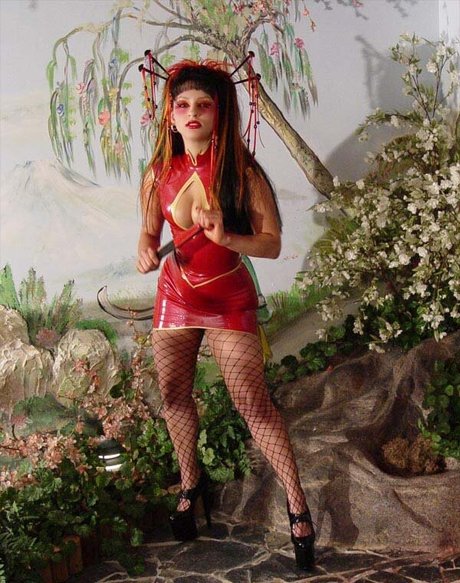 Naakte gelekte OnlyFans-foto van Rubberdoll